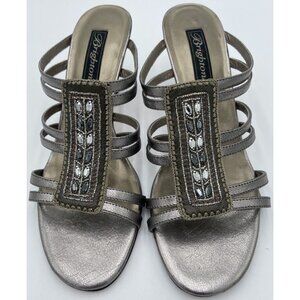 Brighton Women’s High Heel Shoes/Platform Pumps ROME 10M Silver/Gold $200 Tagged